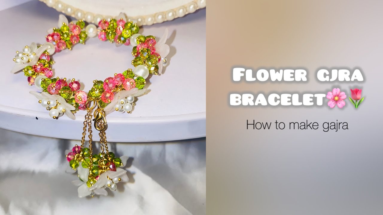 DIY flower gajra🌷| how to make flower gajra braclete 🌸🌷| tutorial gajra 