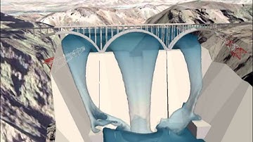 Dam release using a KMZ file from GOOGLE EARTH with DualSPHysics (SPH on GPU)