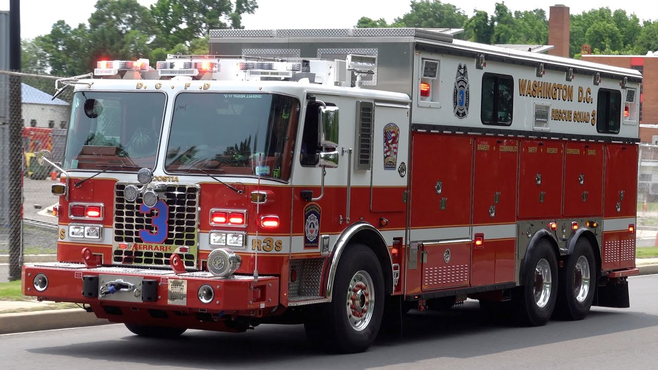 DCFD Rescue Squad 3 Responding