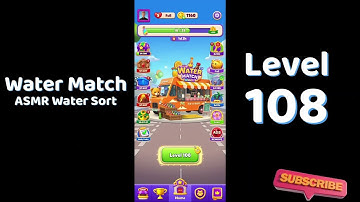 Water Match Level 108 Walkthrough 💧🎮 | Water Match ASMR Water Sort | Solutionguruji