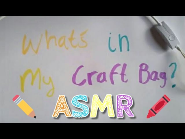ASMR NO TALKING: What's In My Craft Bag? 1 🎨💎 | Crinkling, Bead Sounds & More!
