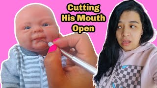 Cutting Open My Silicone Baby's Mouth