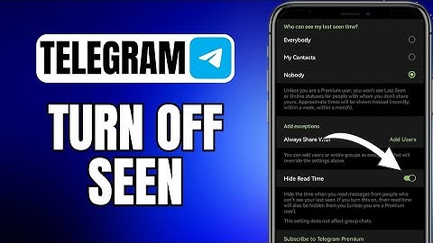 How To Turn Off Seen On Telegram | Turn Off Read Receipts