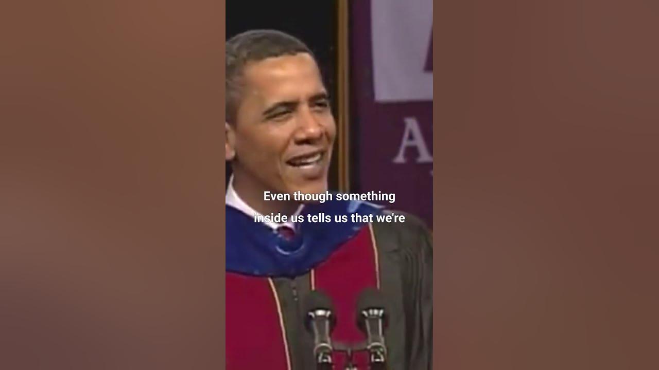 Barack Obama graduation speech YouTube