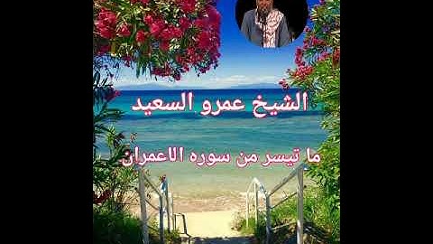 الشيخ عمرو السعيد القارئ بجمهورية مصر العربية ما تيسر من سوره الاعمران اذاعه