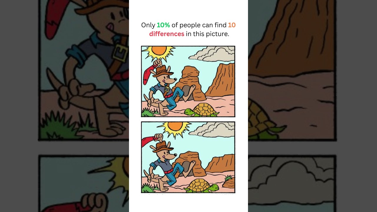Only 10% of people can find 10 differences in this picture. #shorts