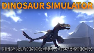 Dinosaur Simulator - Croc remodels / New Mini Dev / Ninjaraptor remodel