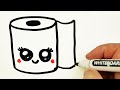 How to draw a cute toilet paper easy  drawing on a whiteboard