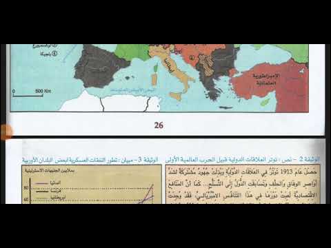 التاريخ الدرس 4 الحرب العالمية الأولى الأسباب والنتائج الجزء 1 ص 26 إلى 28 الثالت إعدادي