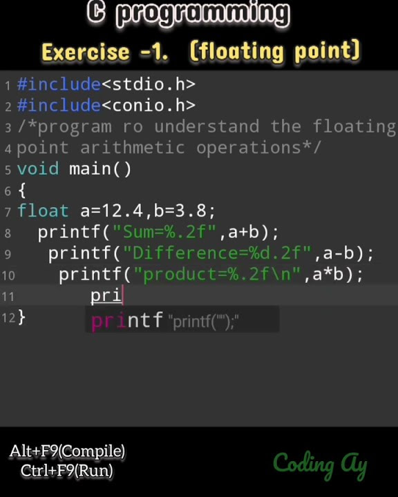 floating point || c programming #clanguage #programming #shorts #short ...