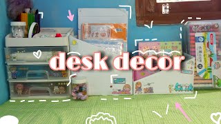Desk Decor || ASMR || Decorate the study table || desk organizer