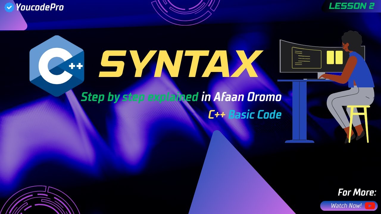 C++ Basic Syntax Explained Step by Step | Lesson 2 (YoucodePro) - YouTube