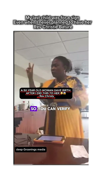 PART 1 - My last child was for a sign Even when I never planned to have her Rev Christie Bature