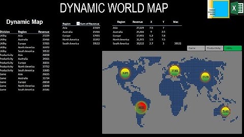 EXCEL | DYNAMIC WORLD MAP | DASHBOARD (English)