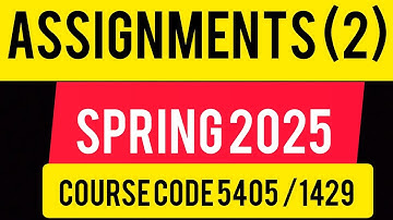Aiou solved assignment |spring 2025||Course Code 5405/1429