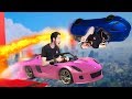 Hilarious Rocket Car Stunt Racing! | GTA5