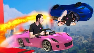 Hilarious Rocket Car Stunt Racing! | GTA5 screenshot 3