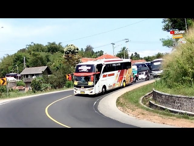 Awas hatihati! 5 bus jalur selatan budiman u0026 best premium menikung papasan mengerikan saung kartika class=