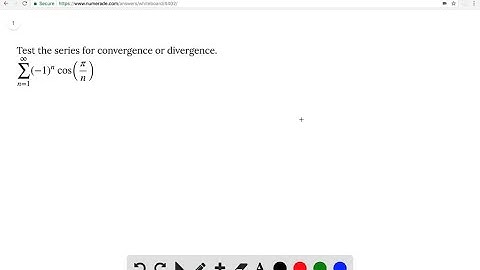 Test the series for convergence or divergence. ∑_n = 1^∞ (-1)^n cos…