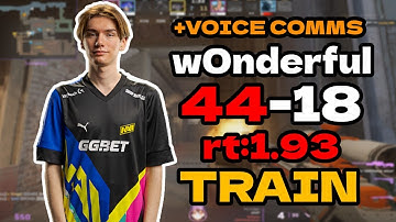 😯w0nderful (44-18) rt:1.92 +VOICE COMMS l EU FACEIT RANKED (dust2) | #cs2 #pov