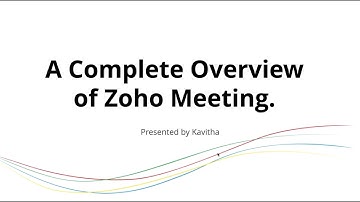 Free Training: A Complete Overview of Zoho Meeting