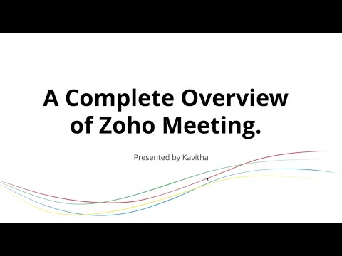 Free Training: A Complete Overview of Zoho Meeting