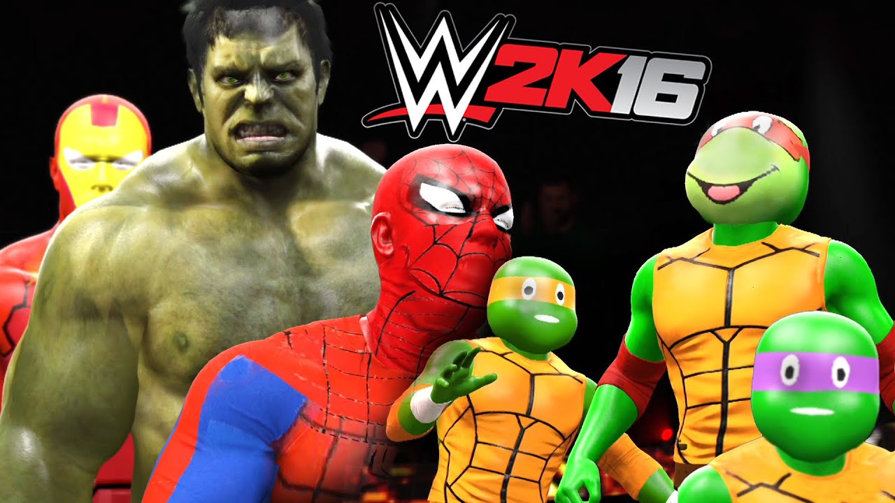 WWE 2K16 - AVENGERS VS TEENAGE MUTANT NINJA TURTLES (TMNT)