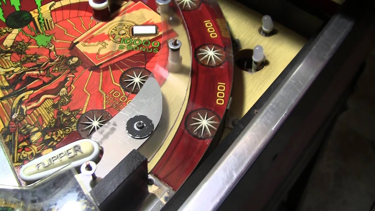 Bally Flash Gordon pinball lane guide reinforcement, paint and playfield touch up (pt 2/2) YouTube