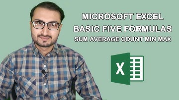 Microsoft Excel Basic Five Formulas | SUM, AVERAGE, COUNT, MIN, MAX Urdu/Hindi