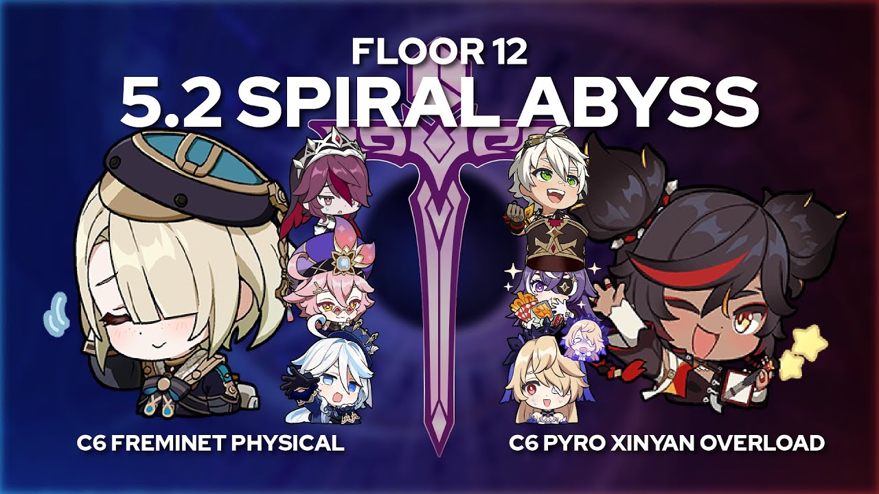 C6 Freminet Physcial + C6 Pyro Xinyan Overload [5.2 Spiral Abyss | F12 ...