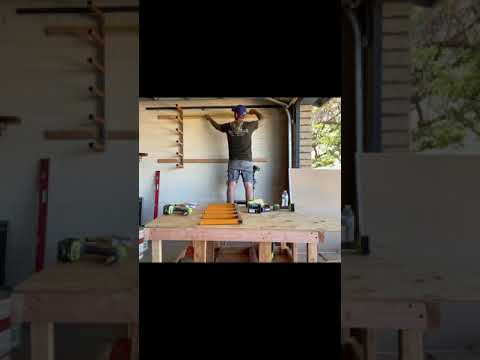 lumber rack and workbench workshop ideas shorts