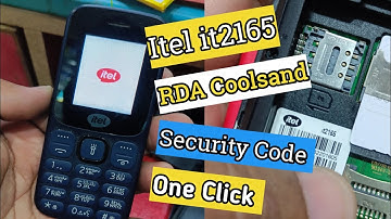 Itel it2165 rda Coolsand Spd Code Reset One Click