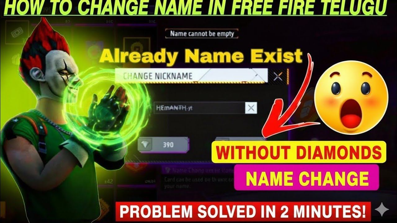 How to Fix Nickname Already Exists Problem in Free Fire (100% Working)