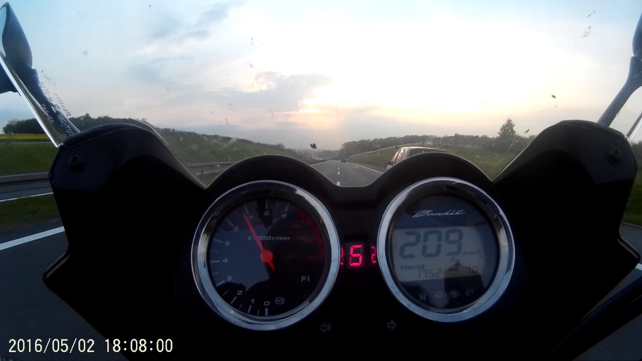 ved godt mærke afdeling V-max High speed run autobahn highway Suzuki Bandit 1250 S Top speed -  YouTube