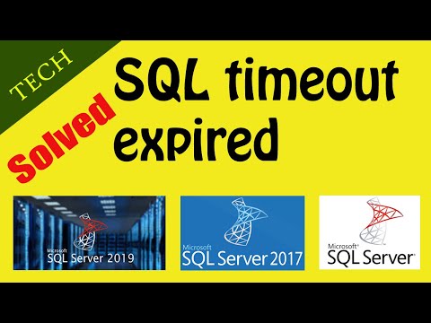 SQL timeout expired. The timeout period elapsed prior to completion of the operation