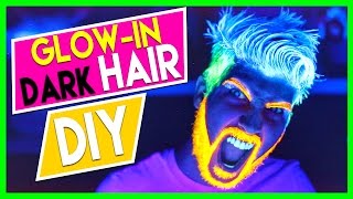 GLOW IN THE DARK HAIR DIY!