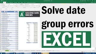 Dates not grouping in pivot tables in Excel - Fix those mistakes and more