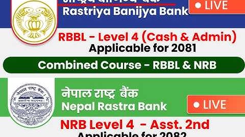 New Banking Prepration Class | NRB & RBB Banking class in English Medium | #nrb #rbb #bankingexam