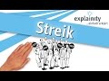 Streik einfach erklärt (explainity® Erklärvideo)