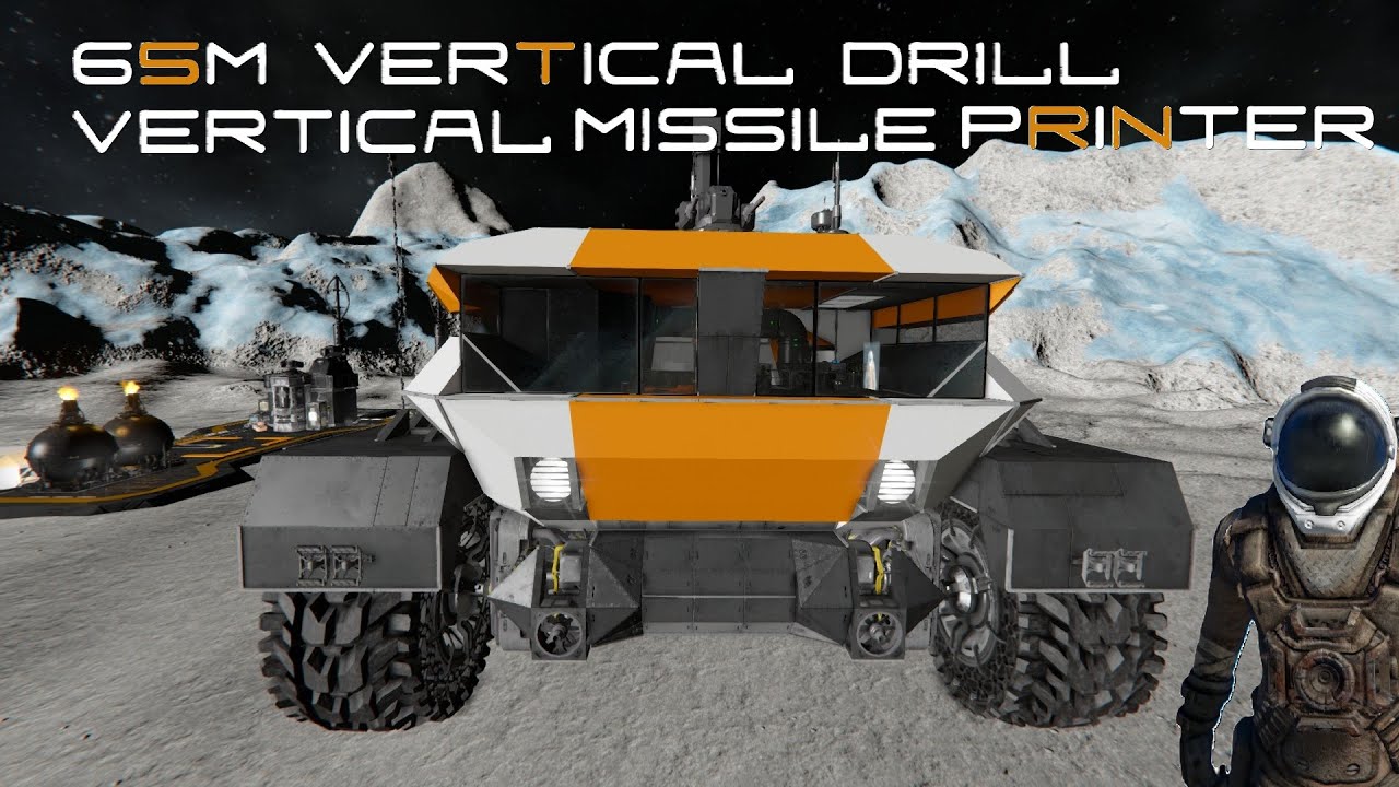 65M Vertical Drill Rig - Space Engineers - YouTube