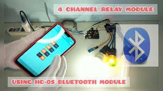 HC-05 Bluetooth module Arduino project with HC-05 tutorial 4 channel Relay Module Arduino Connection screenshot 5