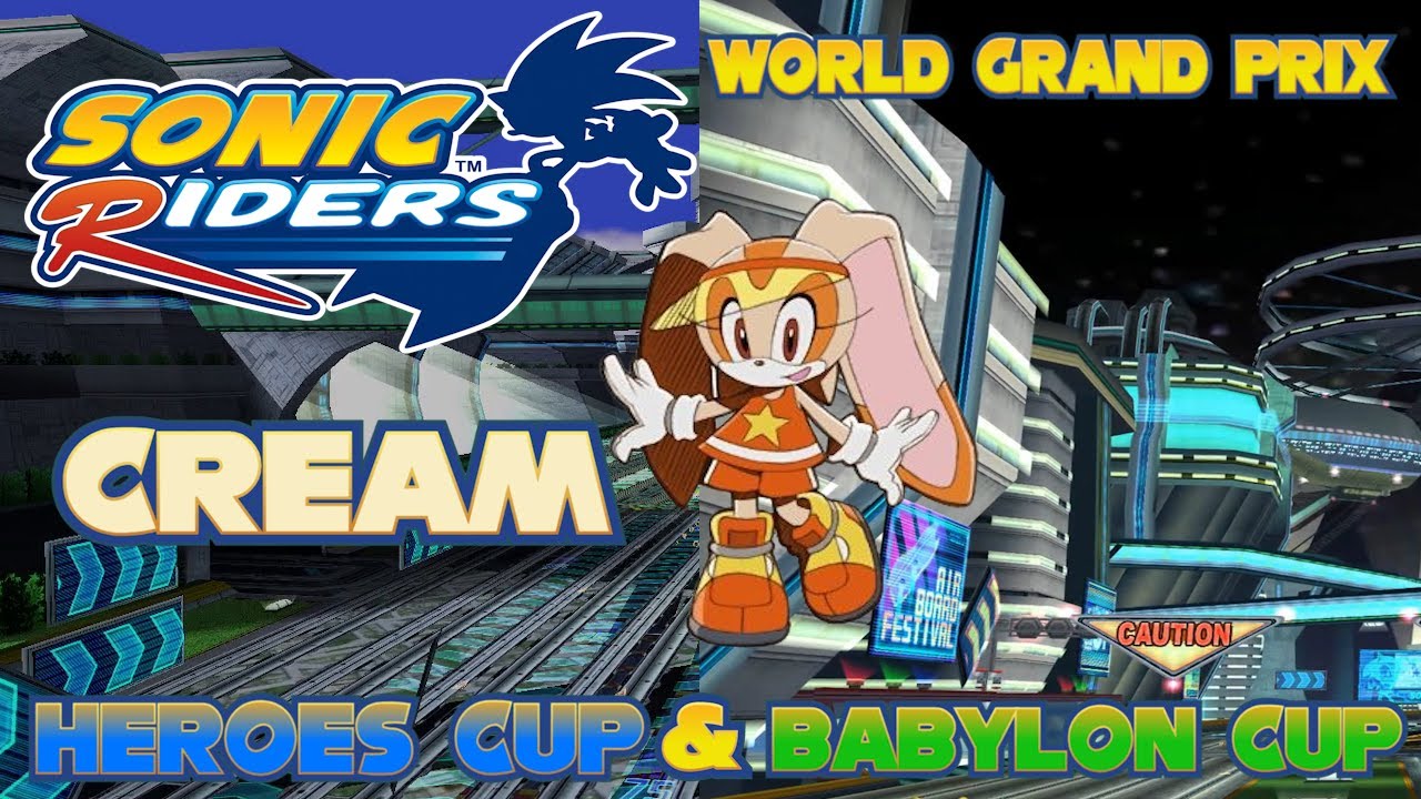 Sonic Riders World Grand Prix Heroes Cup & Babylon Cup w/ Cream