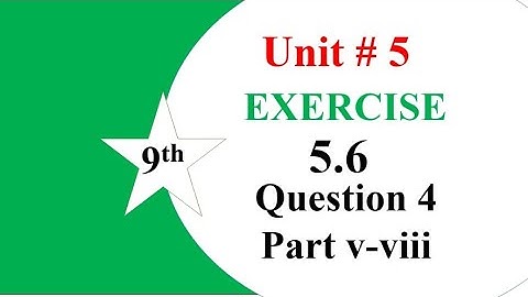 9th class maths ll chapter 5 ll exercise 5.6 ll question 4 part v-viii