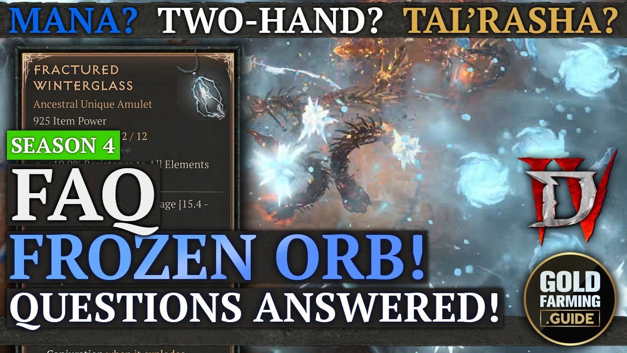 Tal Rasha Off Hand Frozen Orb Sorcerer FAQ: Top 5 Questions Answerer - Mana Problem, Two ...