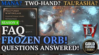 Frozen Orb Sorcerer FAQ: Top 5 Questions Answerer - Mana Problem, Two-Hand vs Wand, Tal'Rasha, etc.