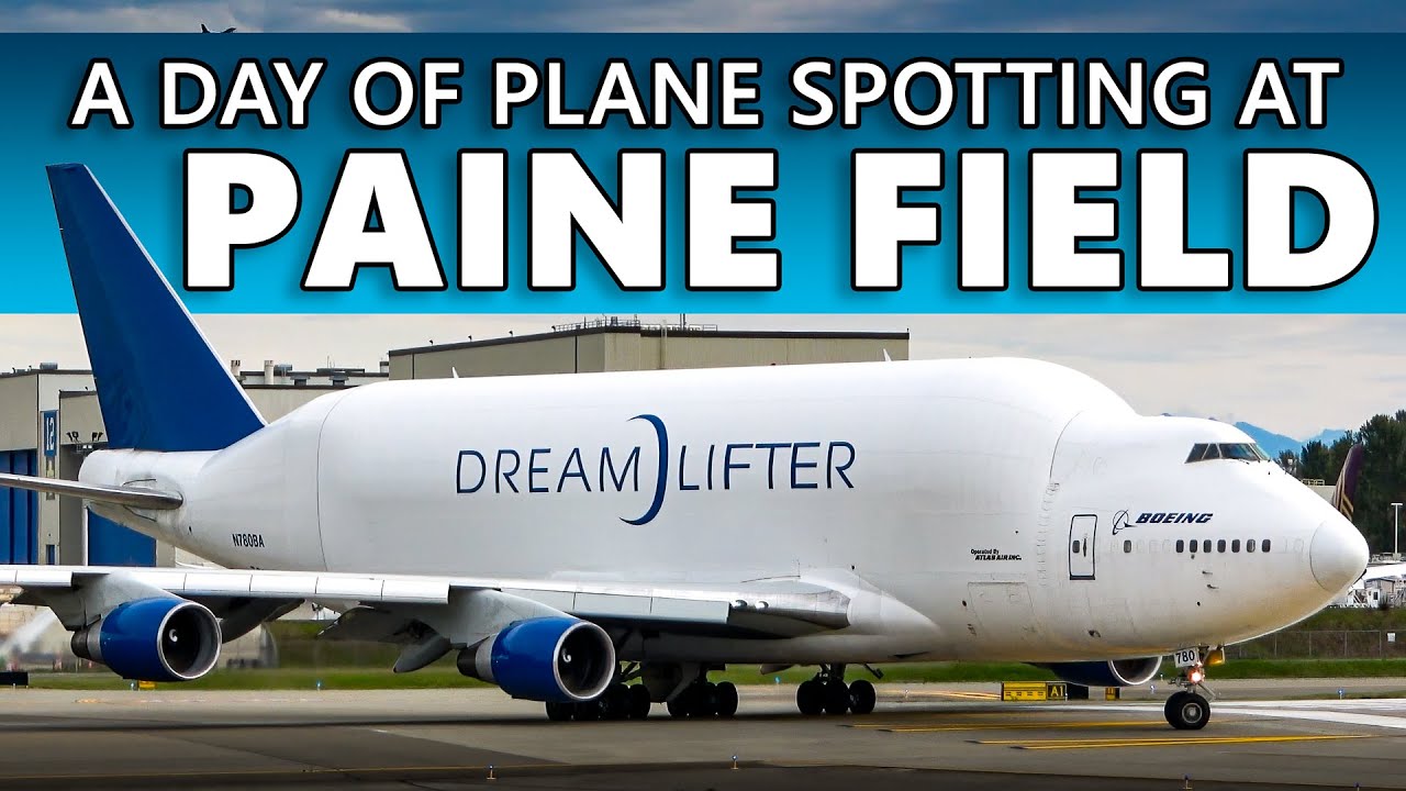 BOEING FACTORY PLANE SPOTTING! Everett Paine Field (PAE/KPAE) [4K]