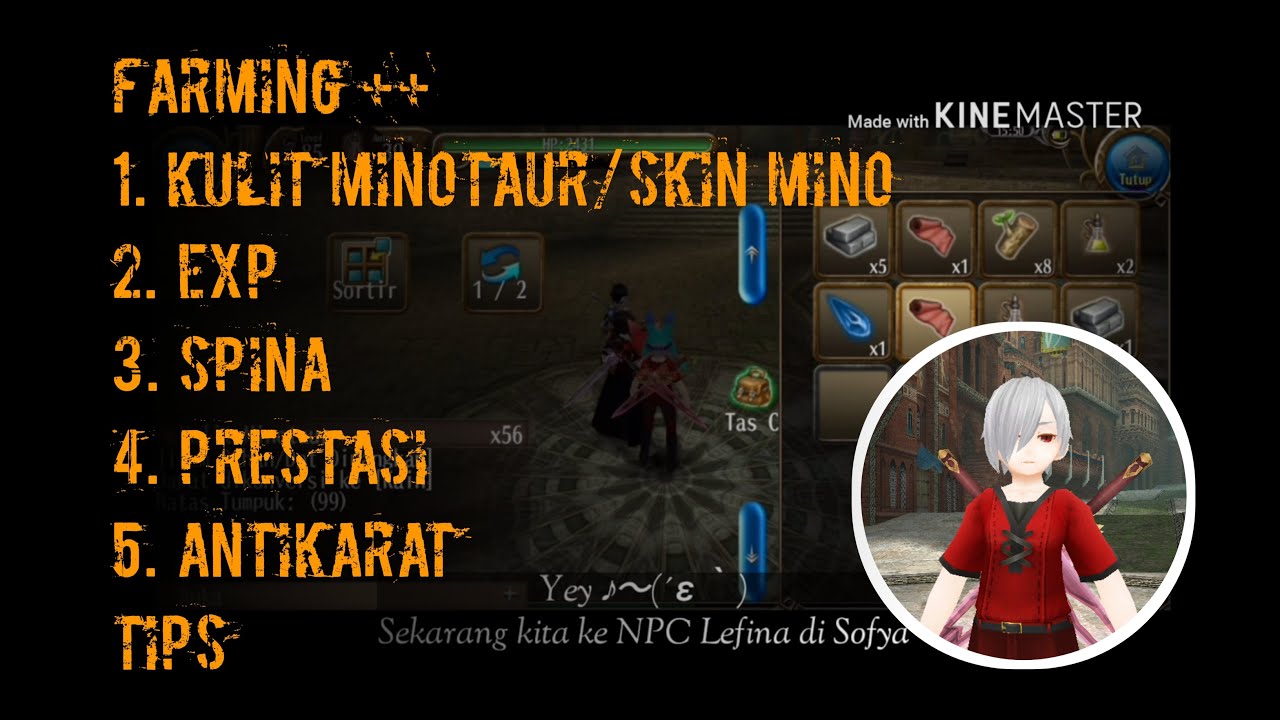 TORAM ONLINE Guide Farming Kulit Minotaur, Antikarat, Exp, Spina