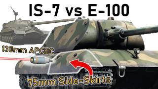 IS-7 vs E-100 SIDE ARMOUR | 130mm Cannon vs Spaced Armour Penetration Simulation