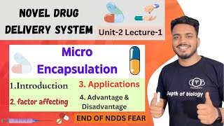 Micro encapsulation | micro encapsulation depth of biology | micro encapsulation NDDS | unit 2 #Ndds