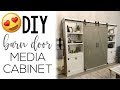 DIY Sliding Barn Door Media Console DIY Sliding Barn Door Media Console